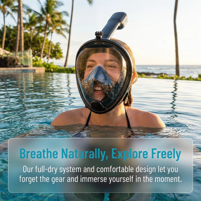 Anti Pollution Mask - Underwater Scuba Anti Fog Full Face
