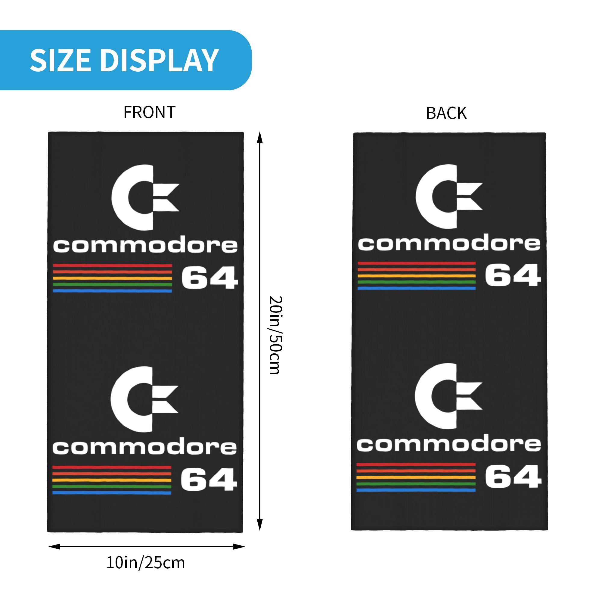 Custom Commodore 64 Bandana Ne - Neck Gaiter Face Cover recensione e prezzo
