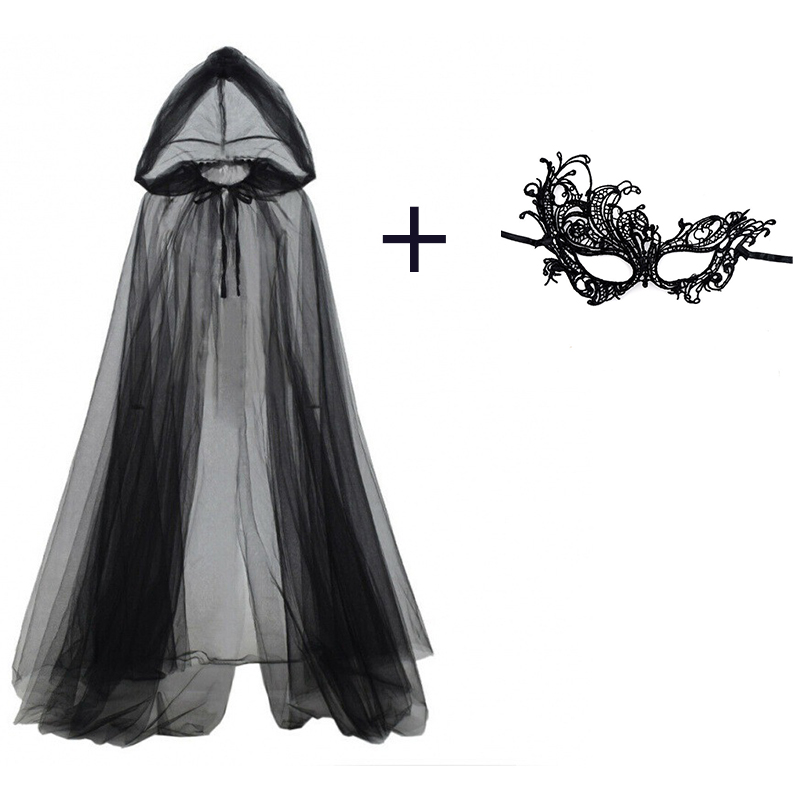 2pcs Set of Black Veil Cape An - Black Face Mask Pack recensione e prezzo
