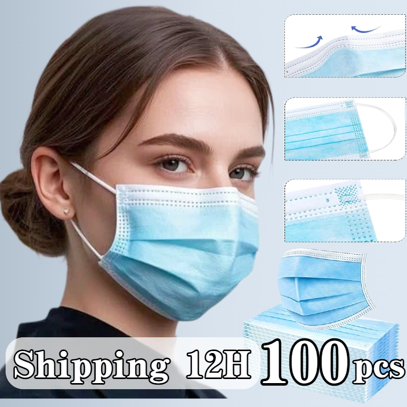 100pcs blue disposable protect - Disposable Mask Blue recensione e prezzo