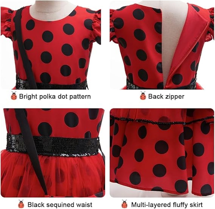 Girls Cosplay Costume Polka Do - Kids Face Mask recensione e prezzo
