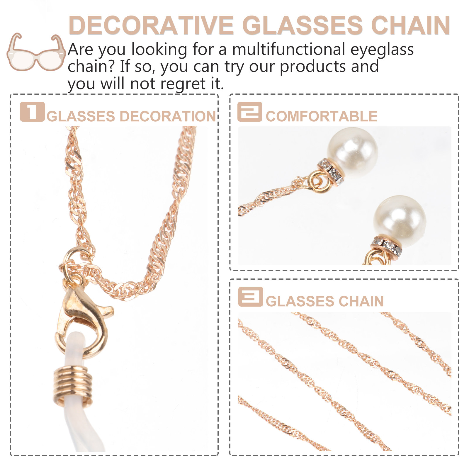 1Pcs Pearl Glasses Chain Styli - Mask Chain Holder recensione e prezzo