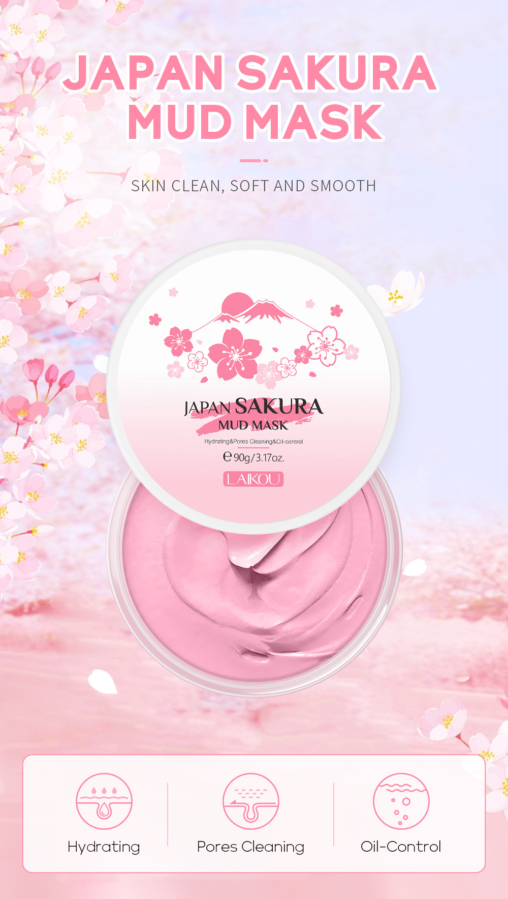 LAIKOU Sakura Clay Mask 25g/90 - Dust Mask Construction recensione e prezzo