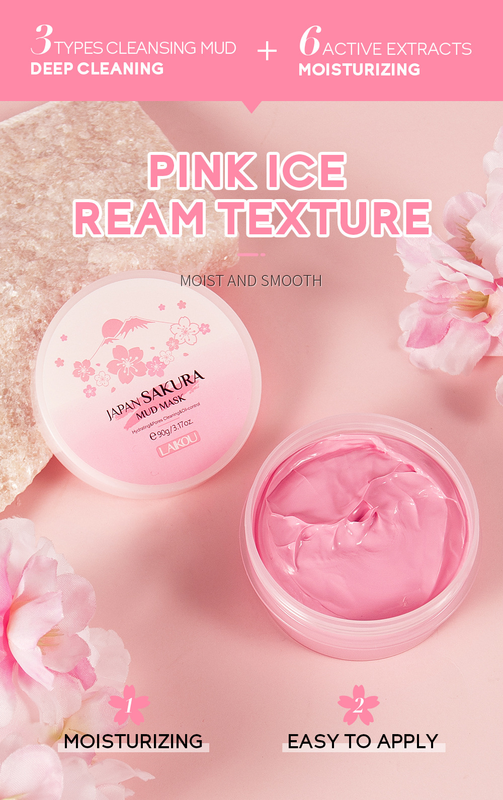 LAIKOU Sakura Clay Mask 25g/90 - Dust Mask Construction recensione e prezzo