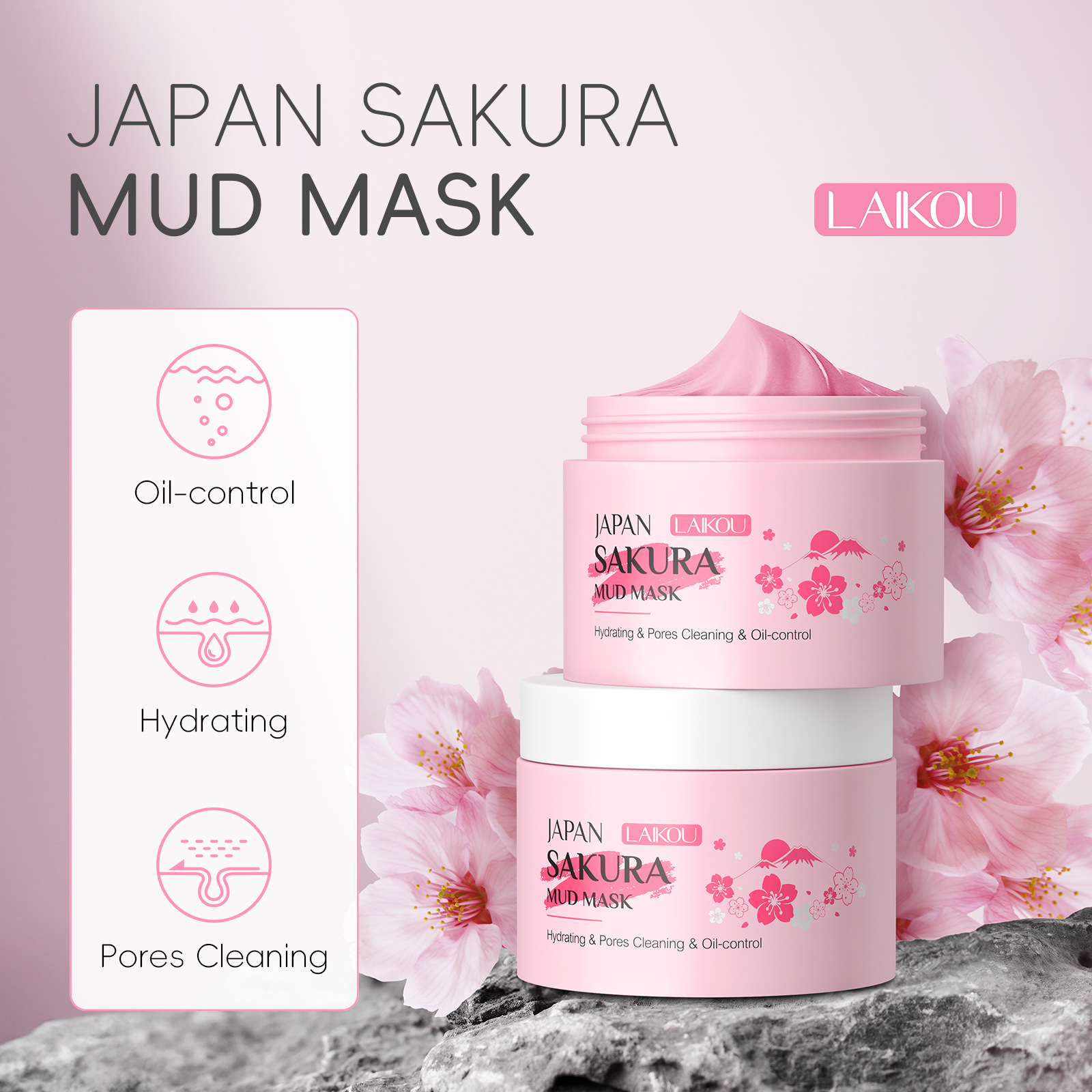 LAIKOU Sakura Clay Mask 25g/90 - Dust Mask Construction recensione e prezzo