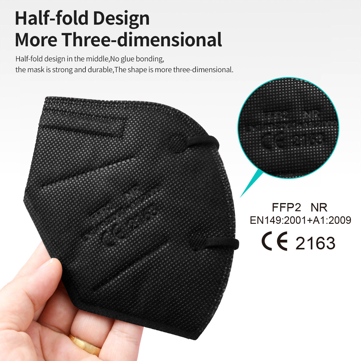 5Layer FFP2 Masks CE Approve K - Black Face Mask Pack recensione e prezzo