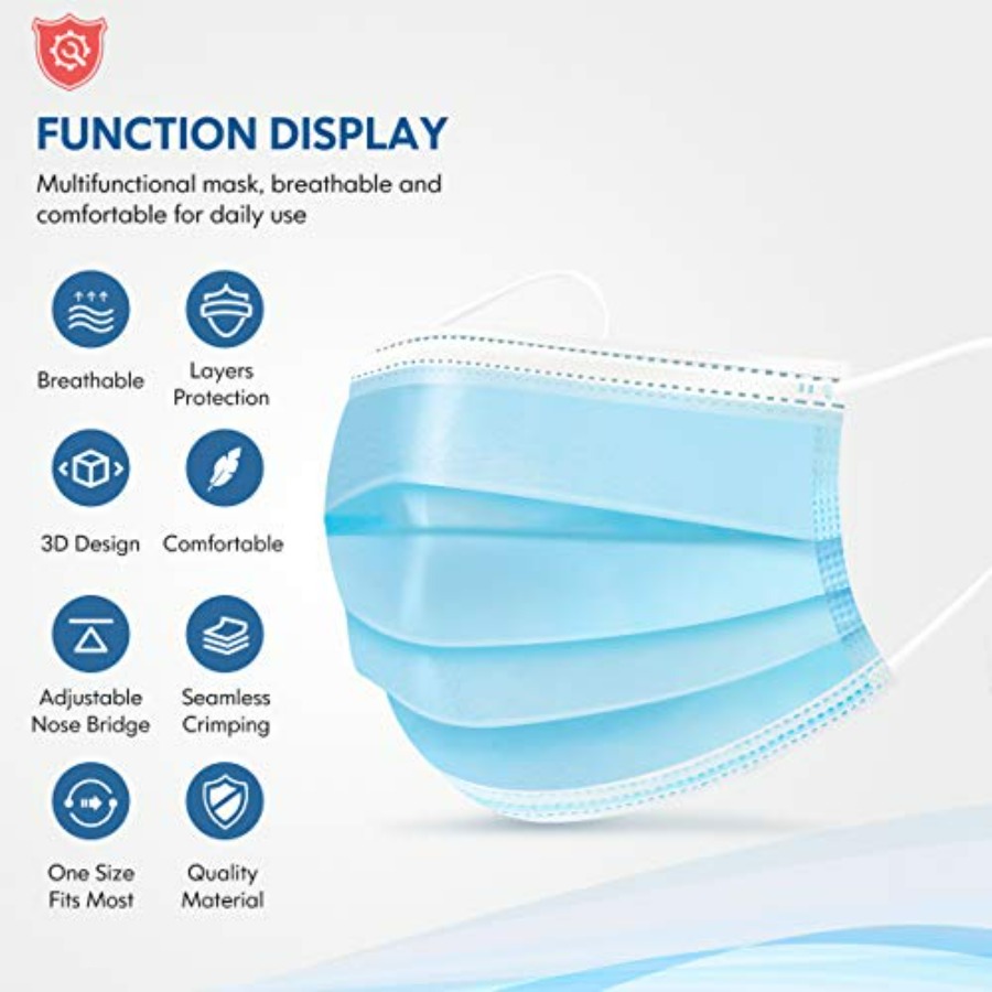Face Mask Disposable Adults 3P - Disposable Mask Blue recensione e prezzo