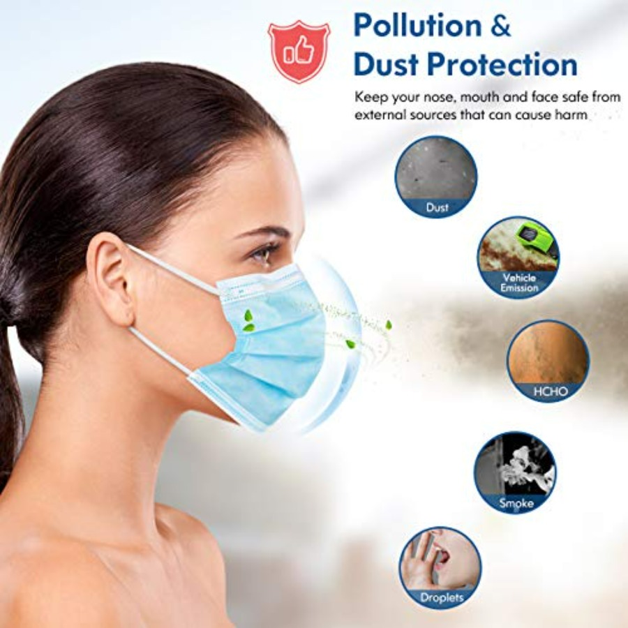 Face Mask Disposable Adults 3P - Disposable Mask Blue recensione e prezzo