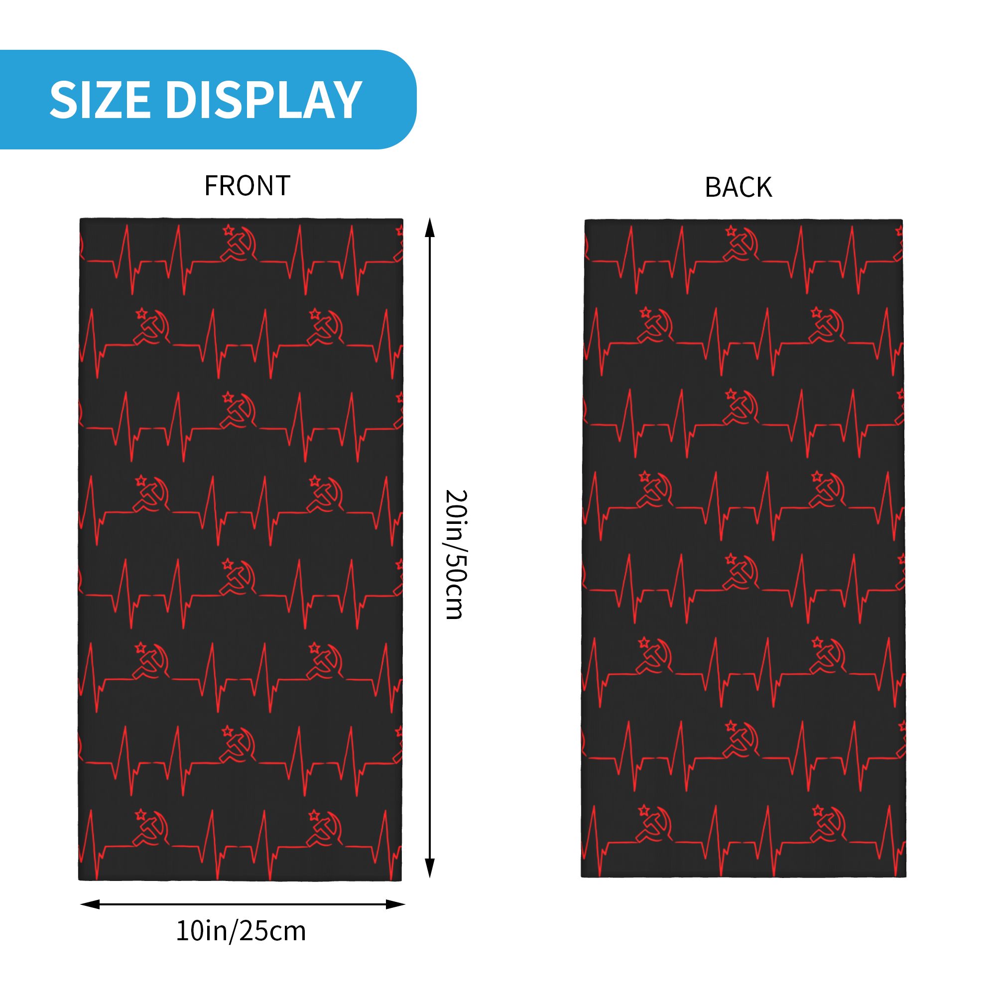 Custom Heartbeat Russian Flag  - Neck Gaiter Face Cover recensione e prezzo