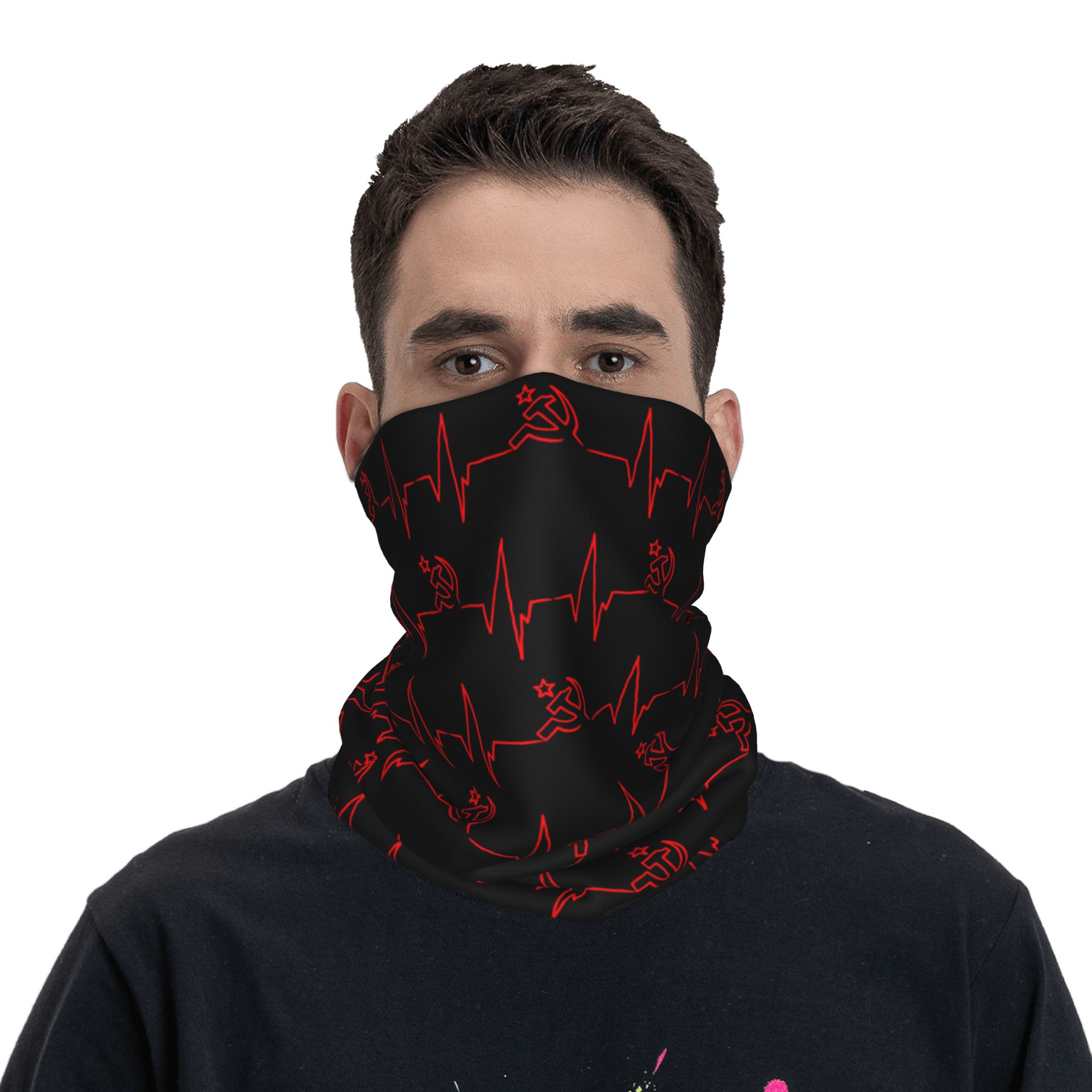 Custom Heartbeat Russian Flag  - Neck Gaiter Face Cover recensione e prezzo