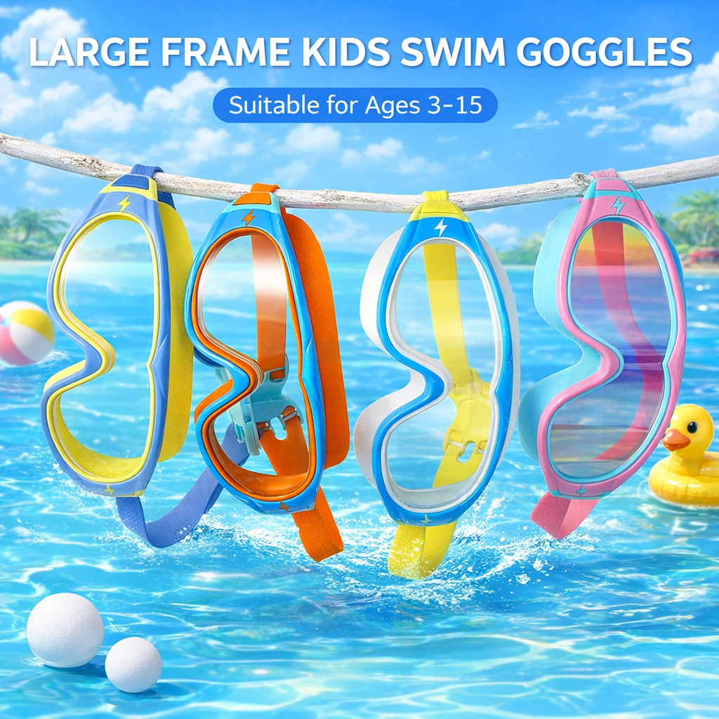 JSJM Kids Swimming Goggles Big - Silicone Mask Bracket recensione e prezzo