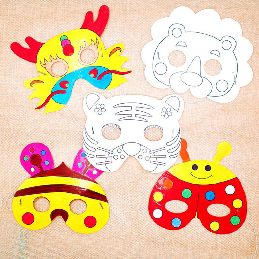 10Pcs Paper Mask Craft Kit Kid - Kids Face Mask recensione e prezzo