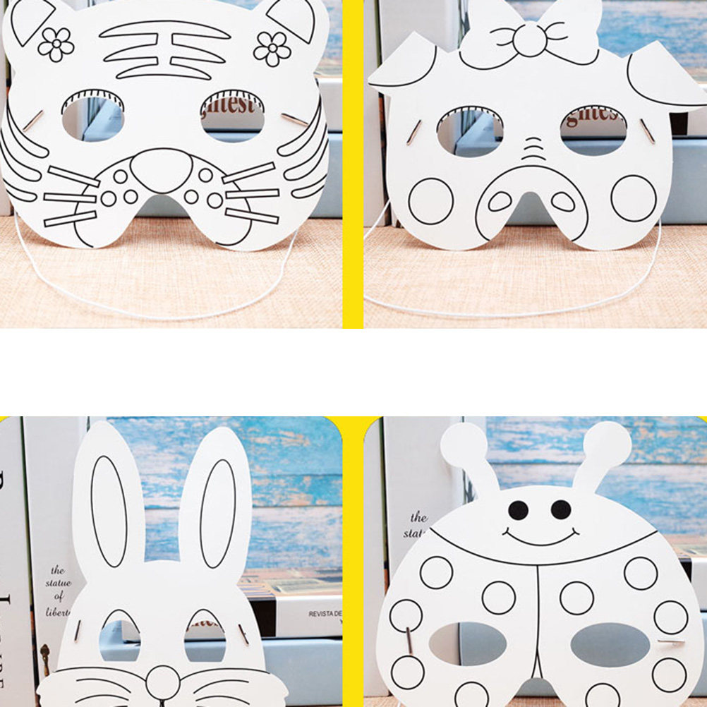 10Pcs Paper Mask Craft Kit Kid - Kids Face Mask recensione e prezzo