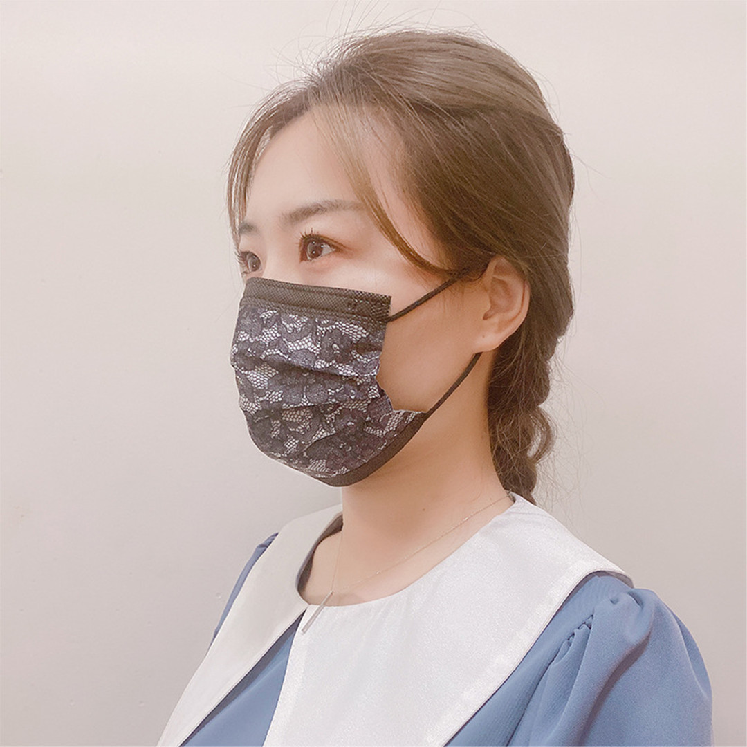 50PCS Disposable Lace Mouth Ma - Disposable Mask Blue recensione e prezzo