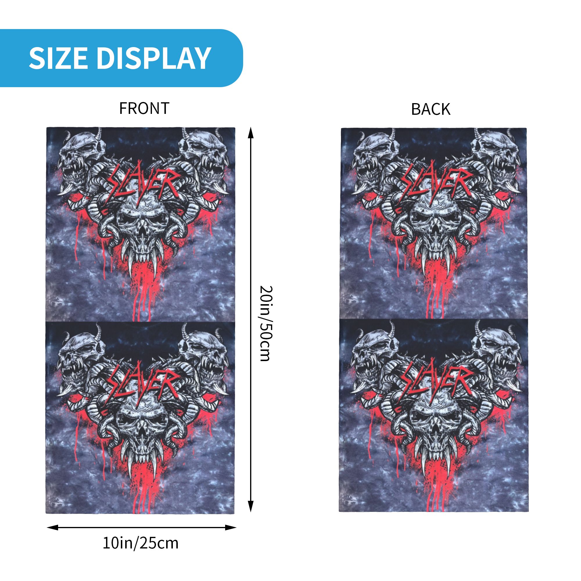 Custom Heavy Metal Rock  Slaye - Neck Gaiter Face Cover recensione e prezzo