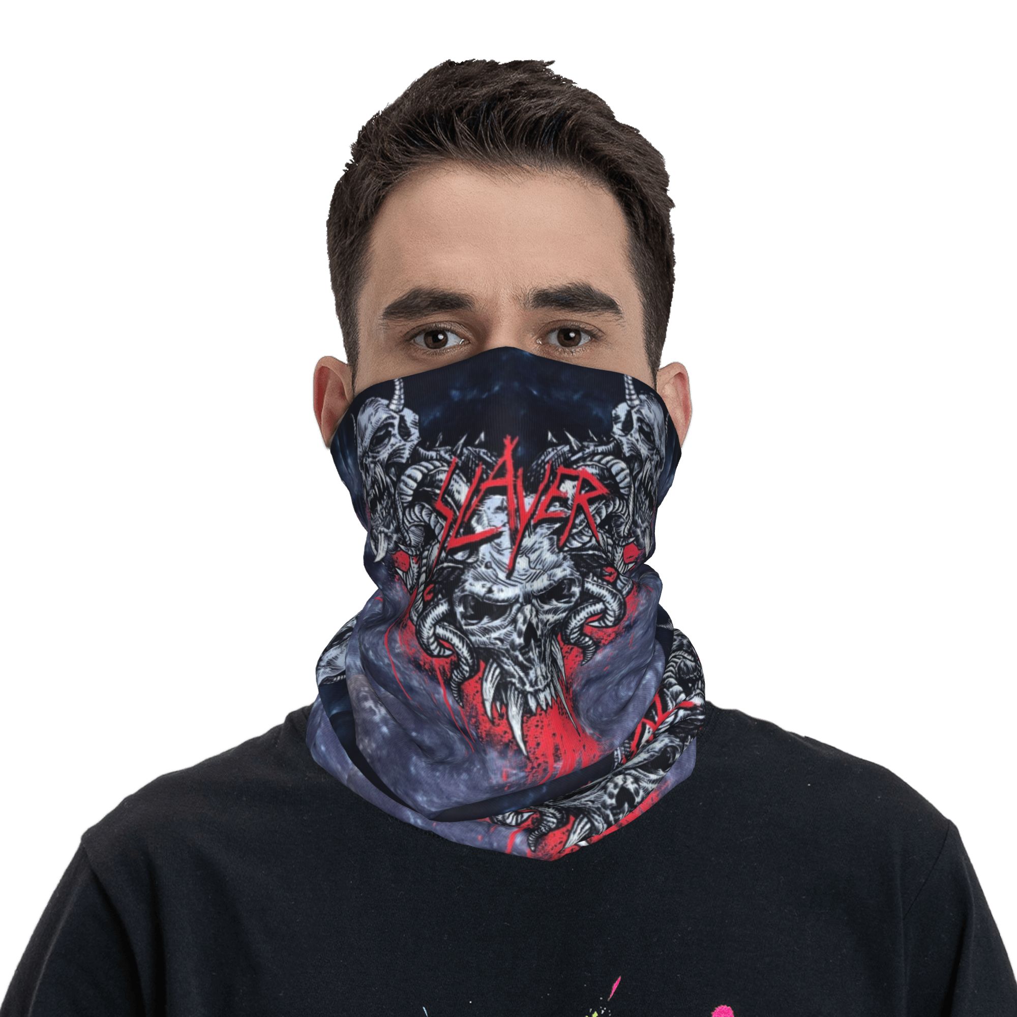 Custom Heavy Metal Rock  Slaye - Neck Gaiter Face Cover recensione e prezzo