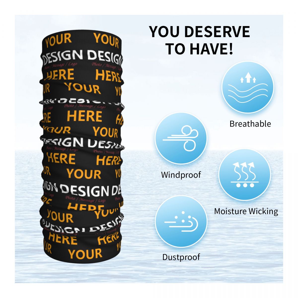 Custom Your Design Here Bandan - Neck Gaiter Face Cover recensione e prezzo