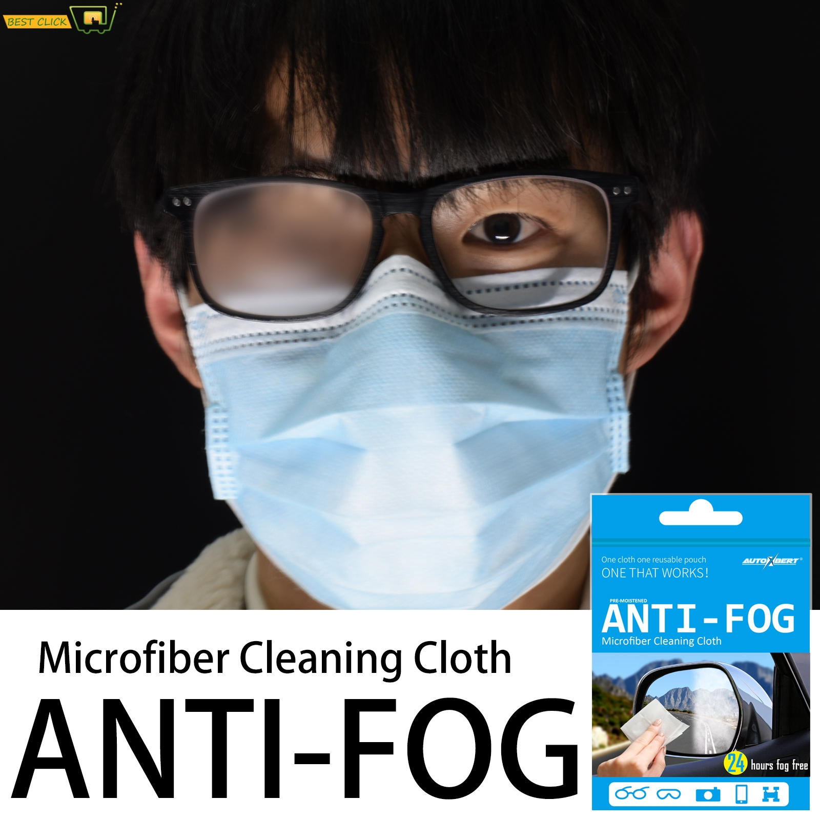 Reusable Anti-Fog Lens Wipes A - Anti Pollution Mask recensione e prezzo