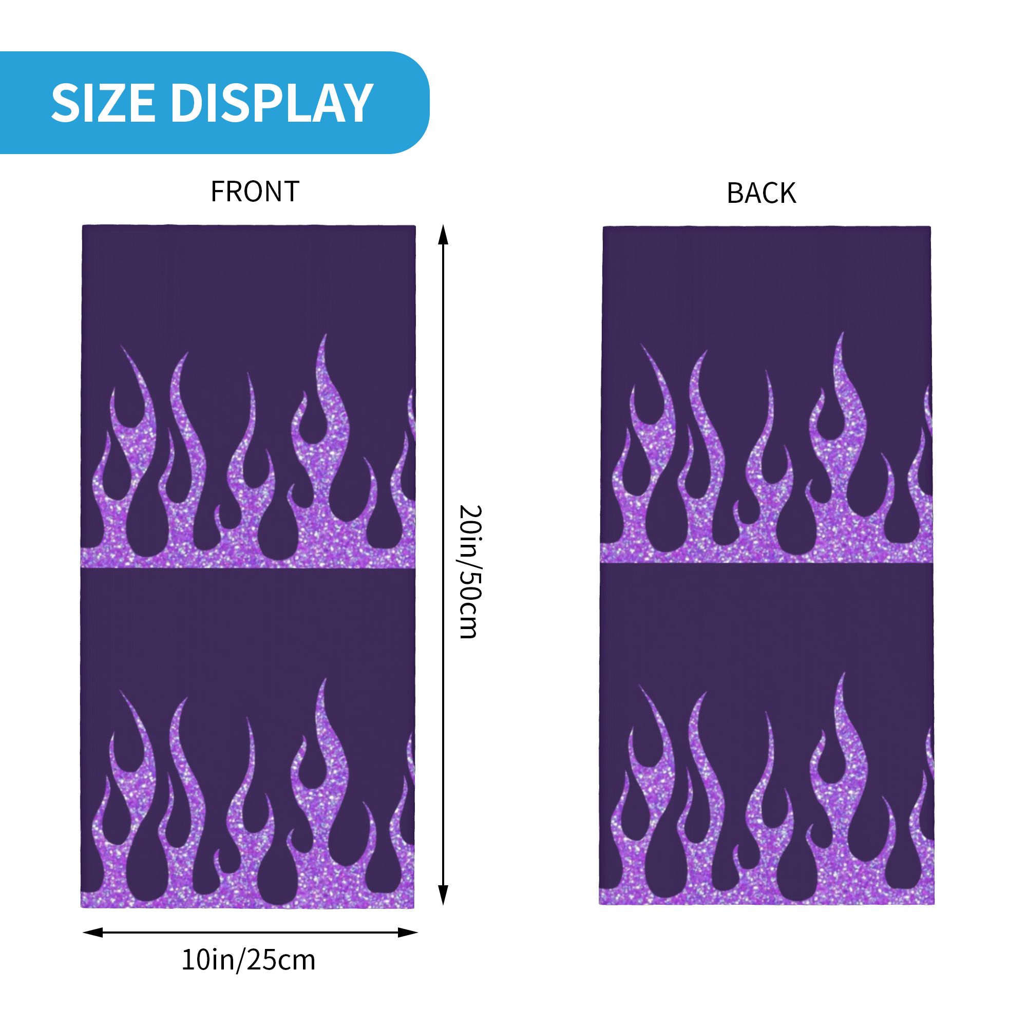 Custom Purple Glitter Flames B - Neck Gaiter Face Cover recensione e prezzo