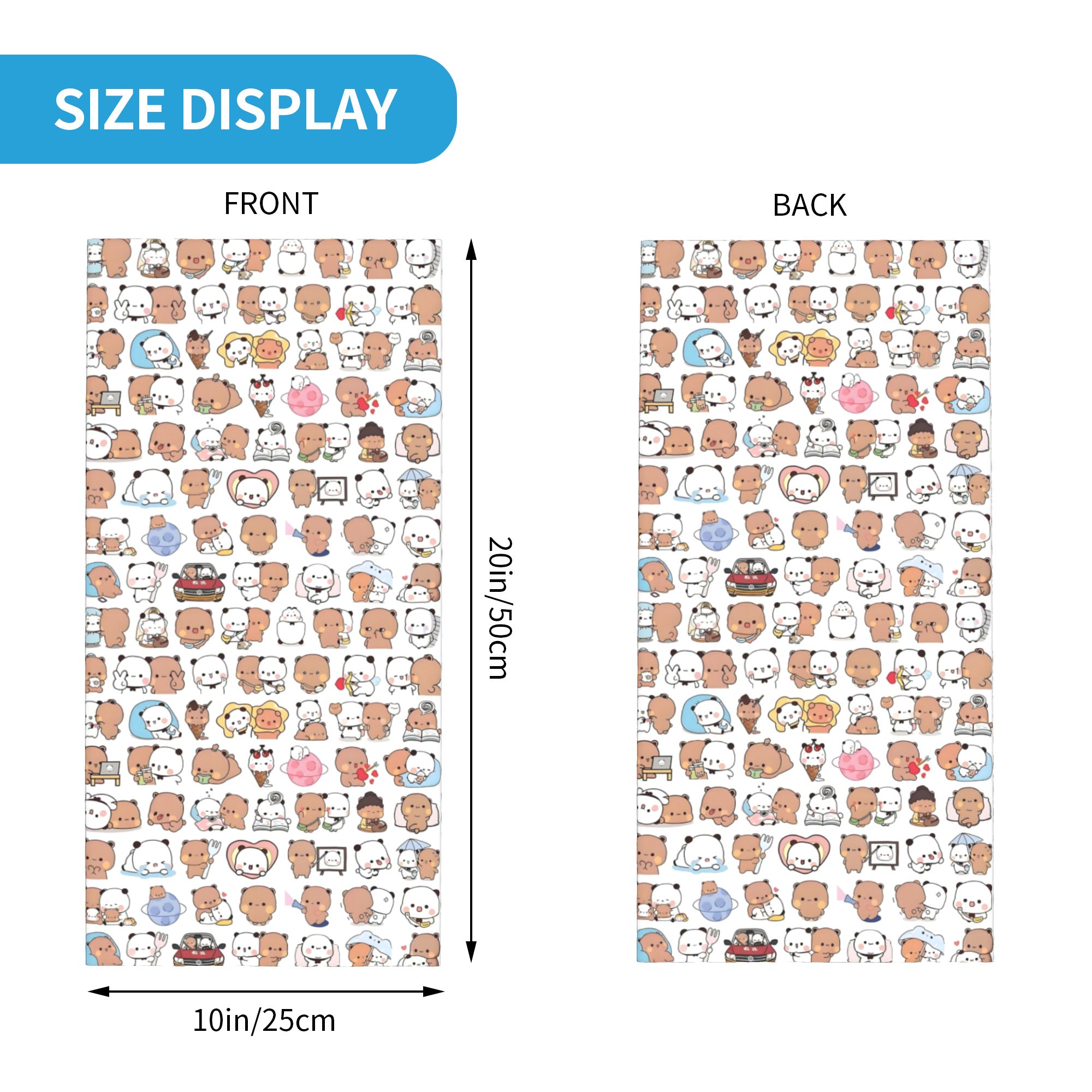 Custom Bear Cartoon Peach And  - Neck Gaiter Face Cover recensione e prezzo