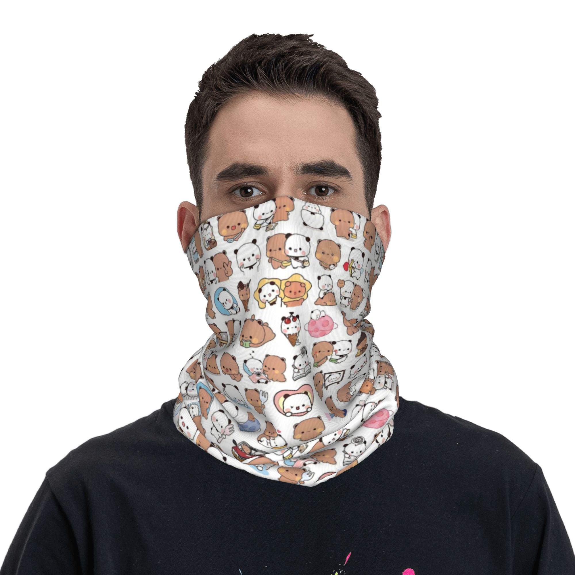 Custom Bear Cartoon Peach And  - Neck Gaiter Face Cover recensione e prezzo