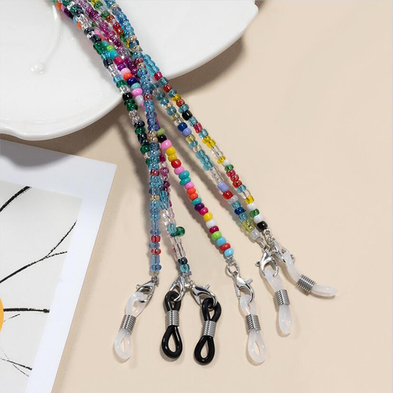 【F】 Colorful Rice Bead Glasses - Mask Chain Holder recensione e prezzo