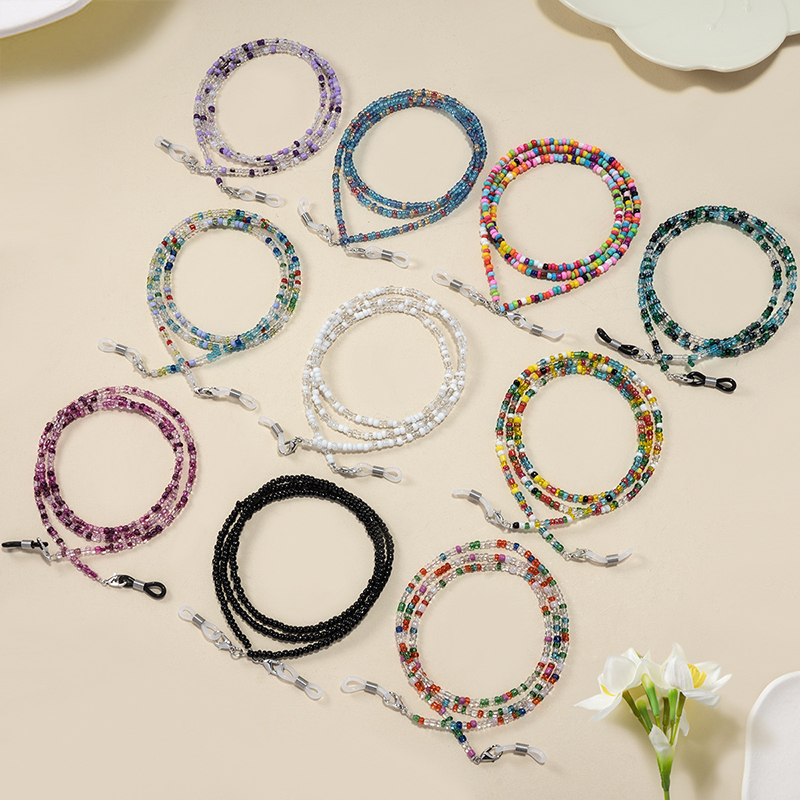【F】 Colorful Rice Bead Glasses - Mask Chain Holder recensione e prezzo