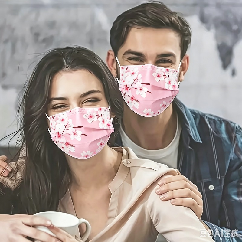 10pcs Floral Star Print Face M - Cloth Face Mask Washable recensione e prezzo