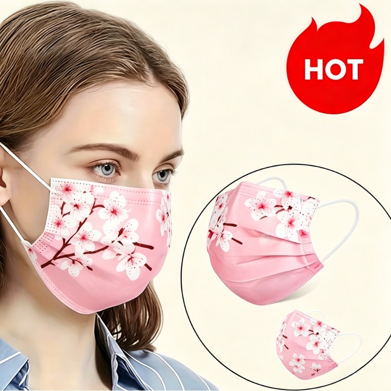 10pcs Floral Star Print Face M - Cloth Face Mask Washable recensione e prezzo