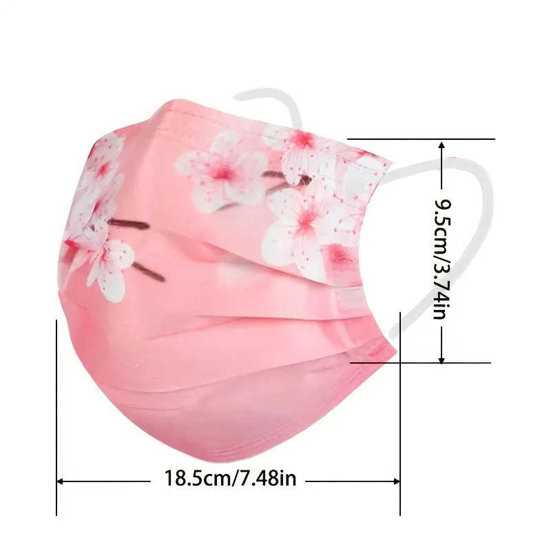 10pcs Floral Star Print Face M - Cloth Face Mask Washable recensione e prezzo