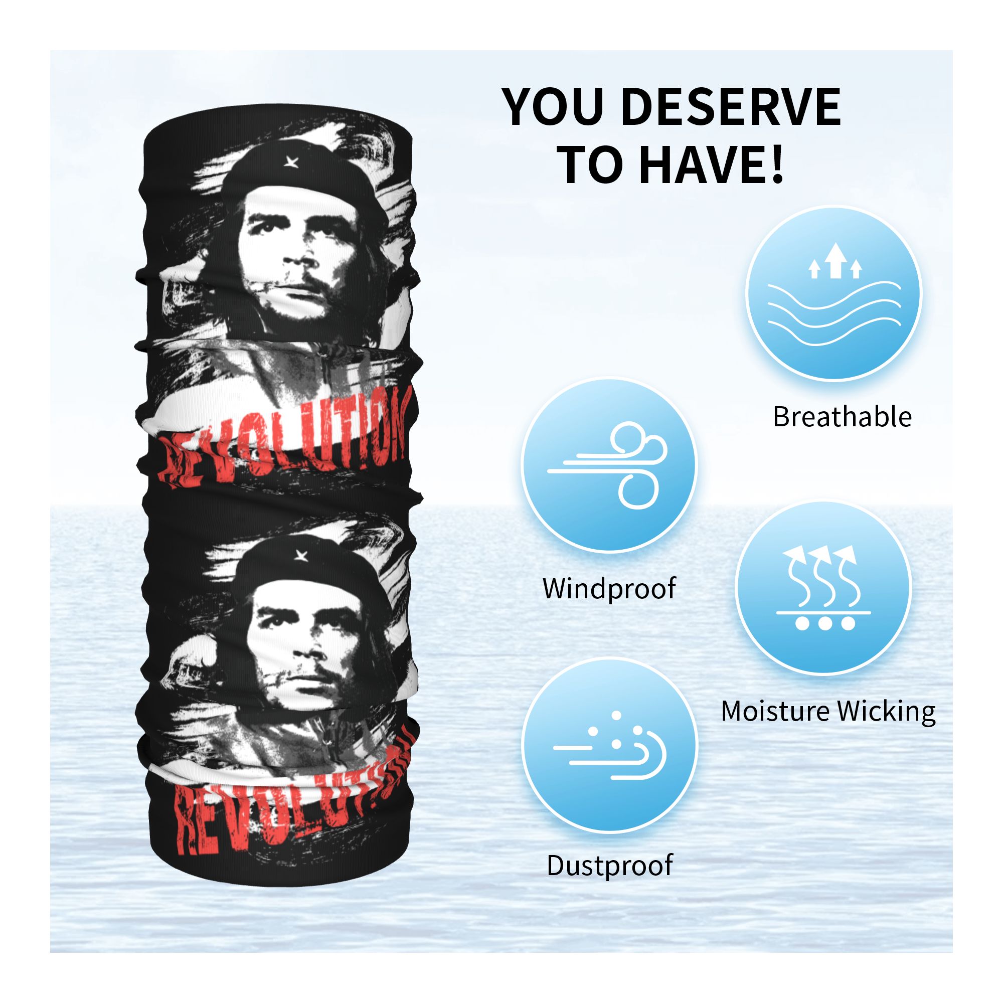 Custom Che Guevara Revolution  - Neck Gaiter Face Cover recensione e prezzo