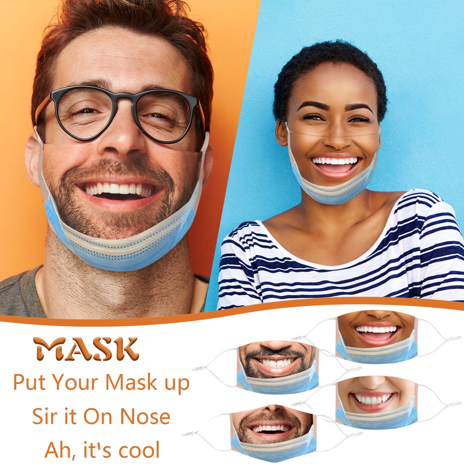 Adult Funny Mouth Mask Funny C - Cloth Face Mask Washable recensione e prezzo
