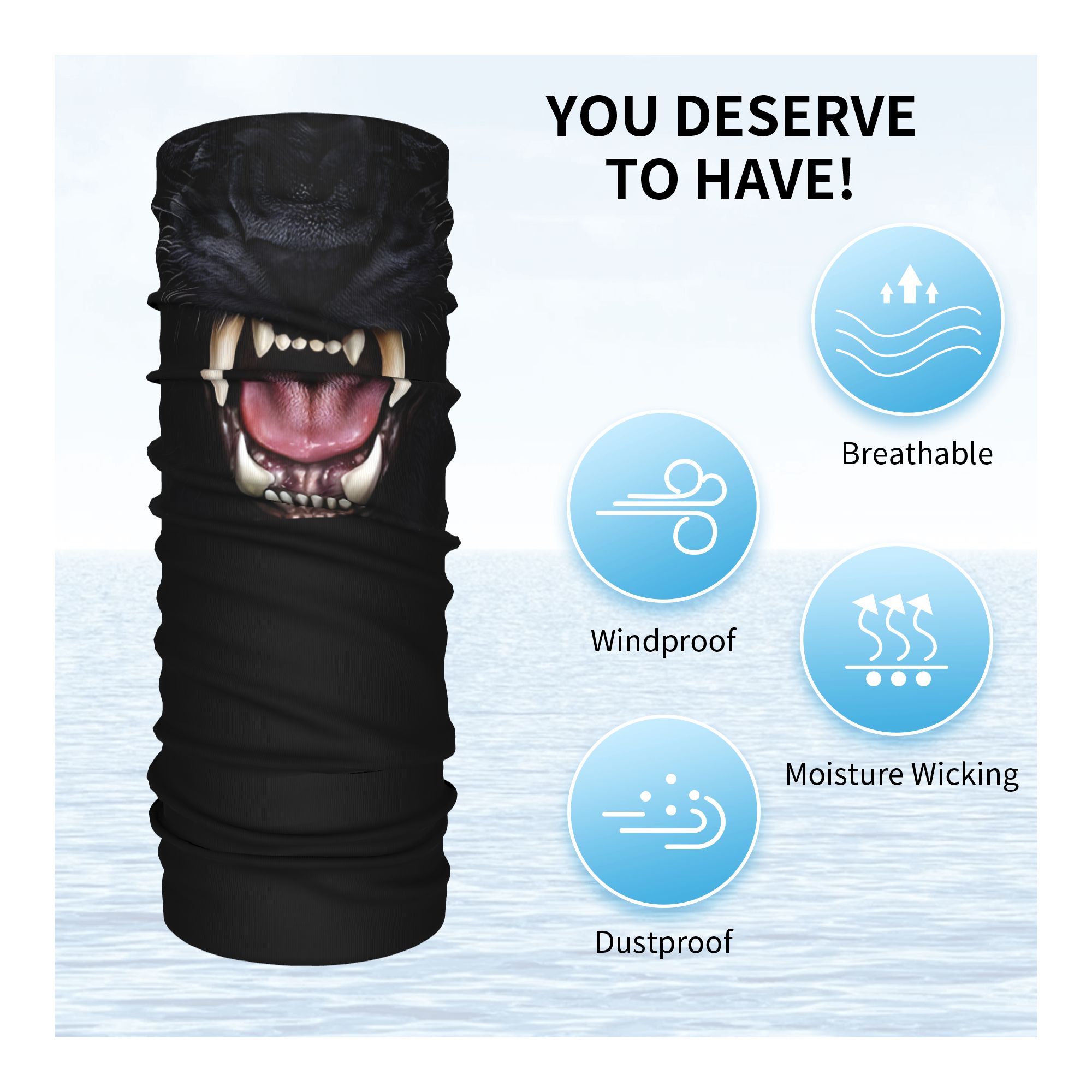 Custom Black Panther Animal He - Neck Gaiter Face Cover recensione e prezzo