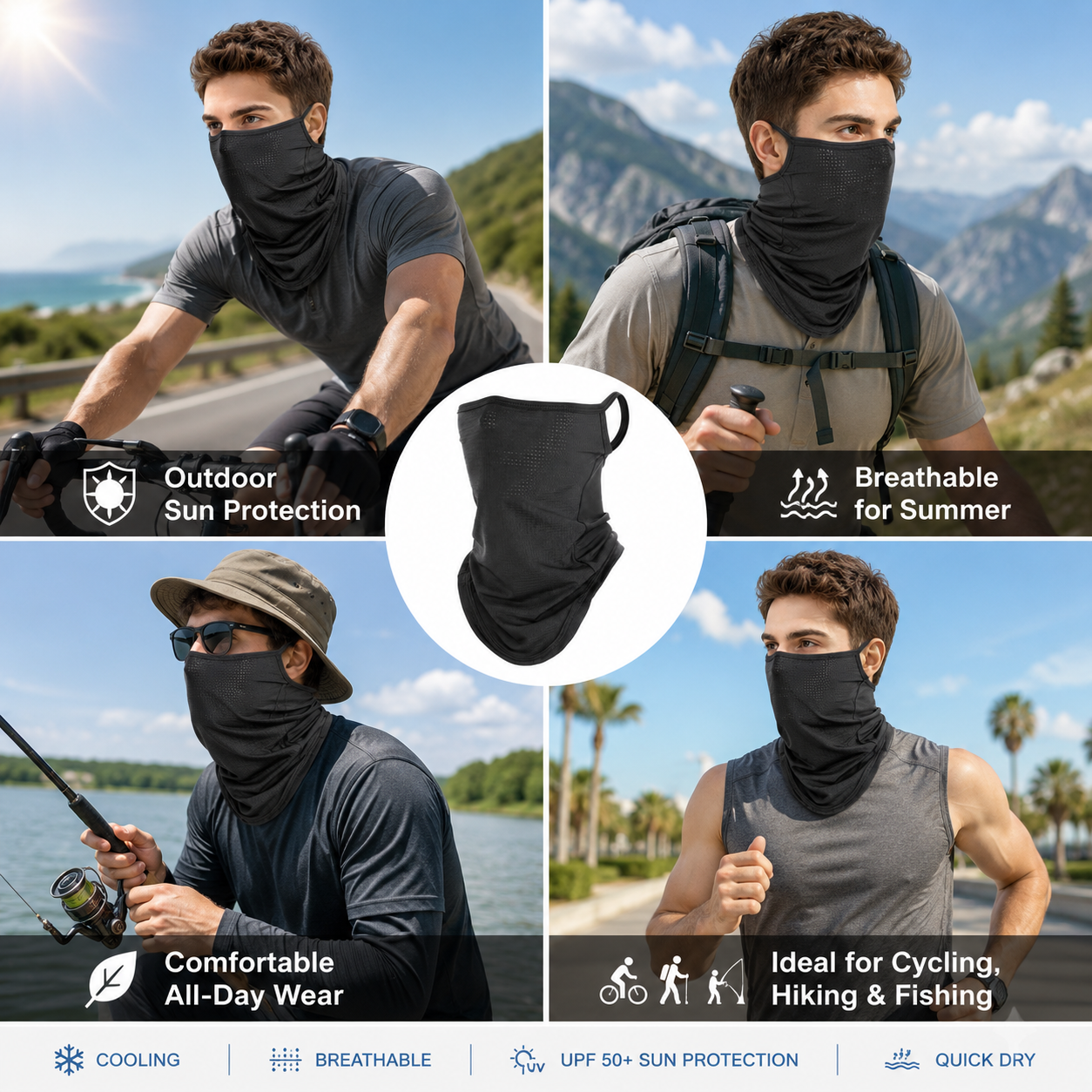 Breathable Quick-Dry Neck Gait - Respirator Half Face recensione e prezzo