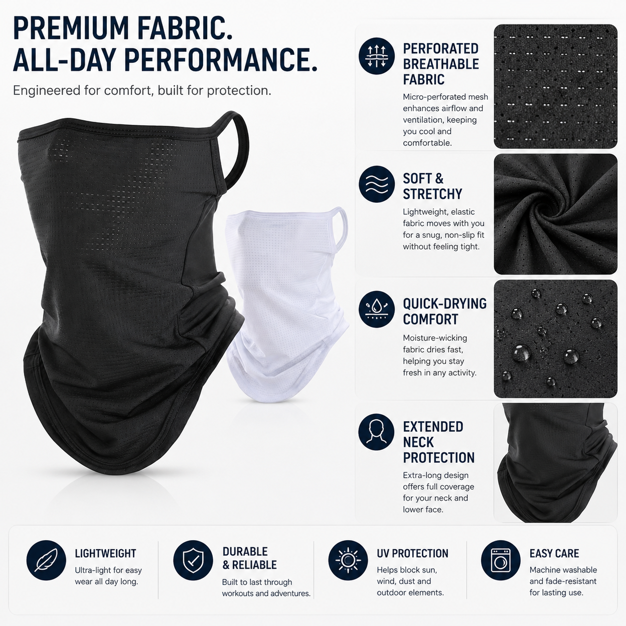 Breathable Quick-Dry Neck Gait - Respirator Half Face recensione e prezzo
