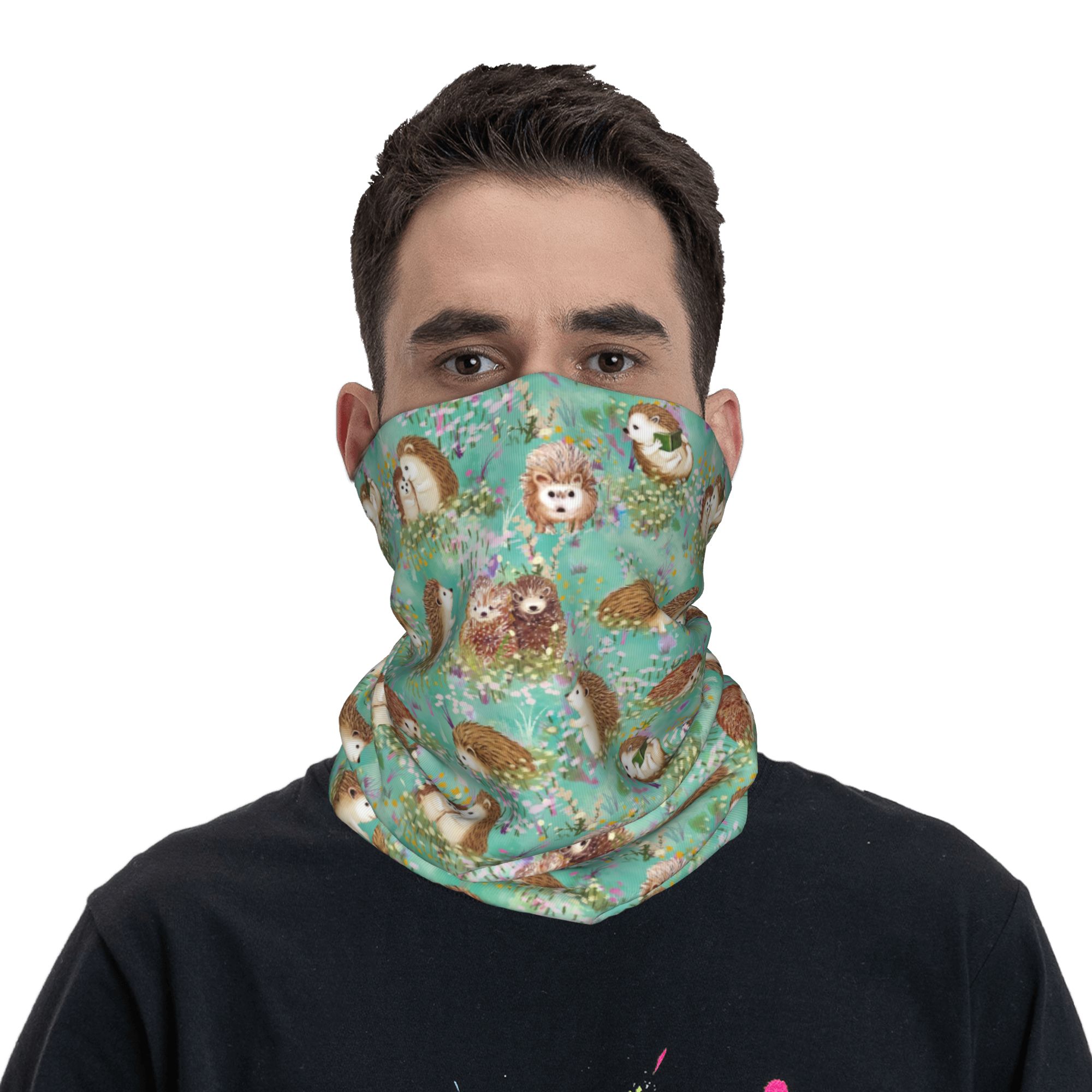 Autumn Hedgehog Spring Floral  - Neck Gaiter Face Cover recensione e prezzo