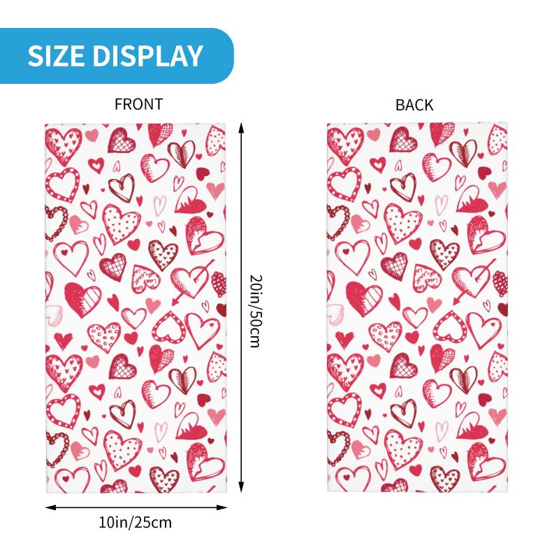 Pink Red Love Hearts Bandana N - Neck Gaiter Face Cover recensione e prezzo
