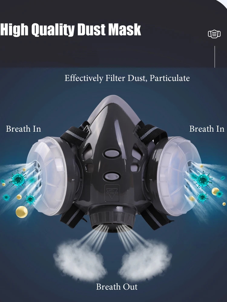 Half Face Dust Mask Safety Gog - Kn95 Respirator Mask recensione e prezzo