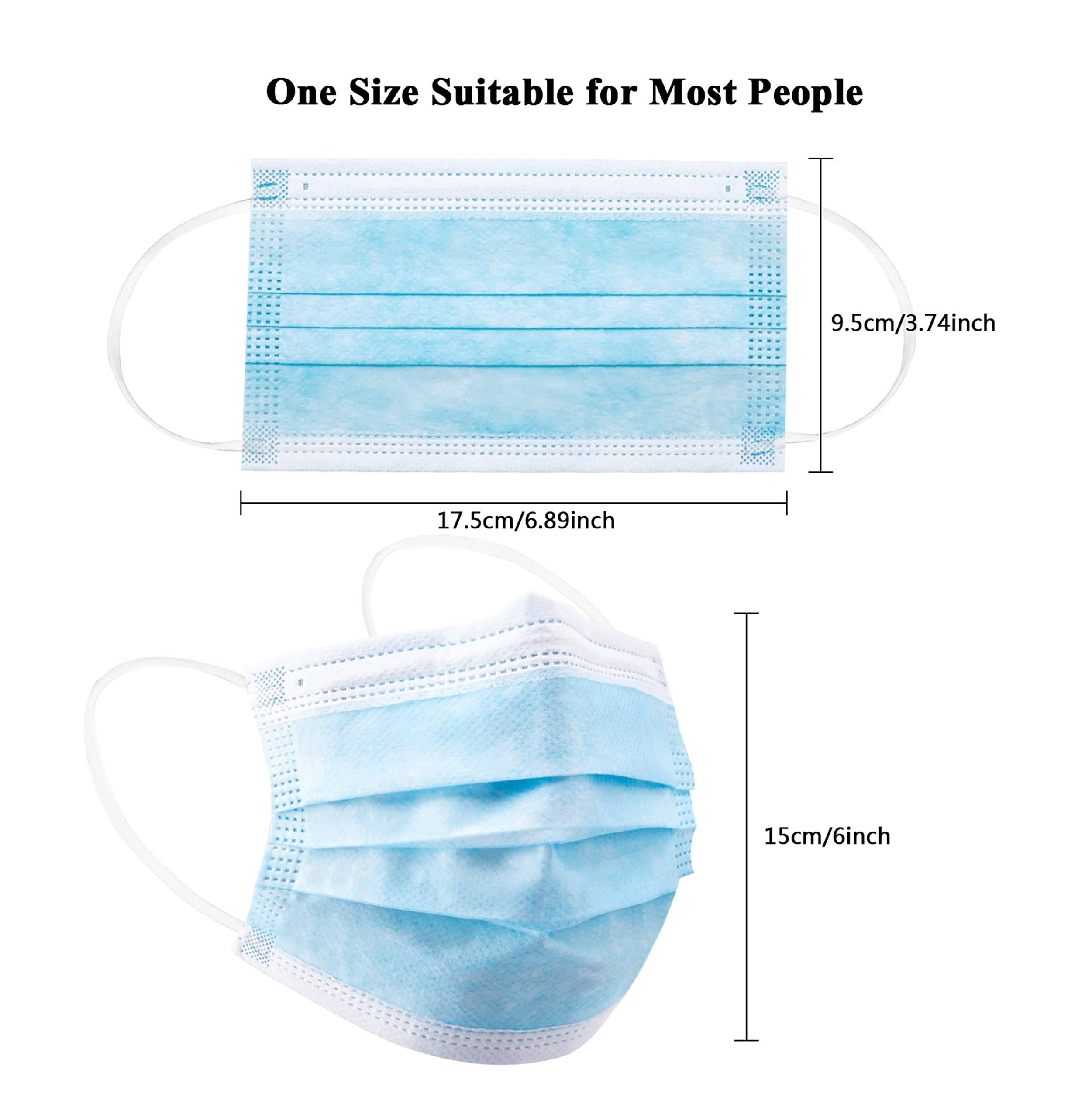 50/100 PCS Box Blue Face Masks - Disposable Mask Blue recensione e prezzo