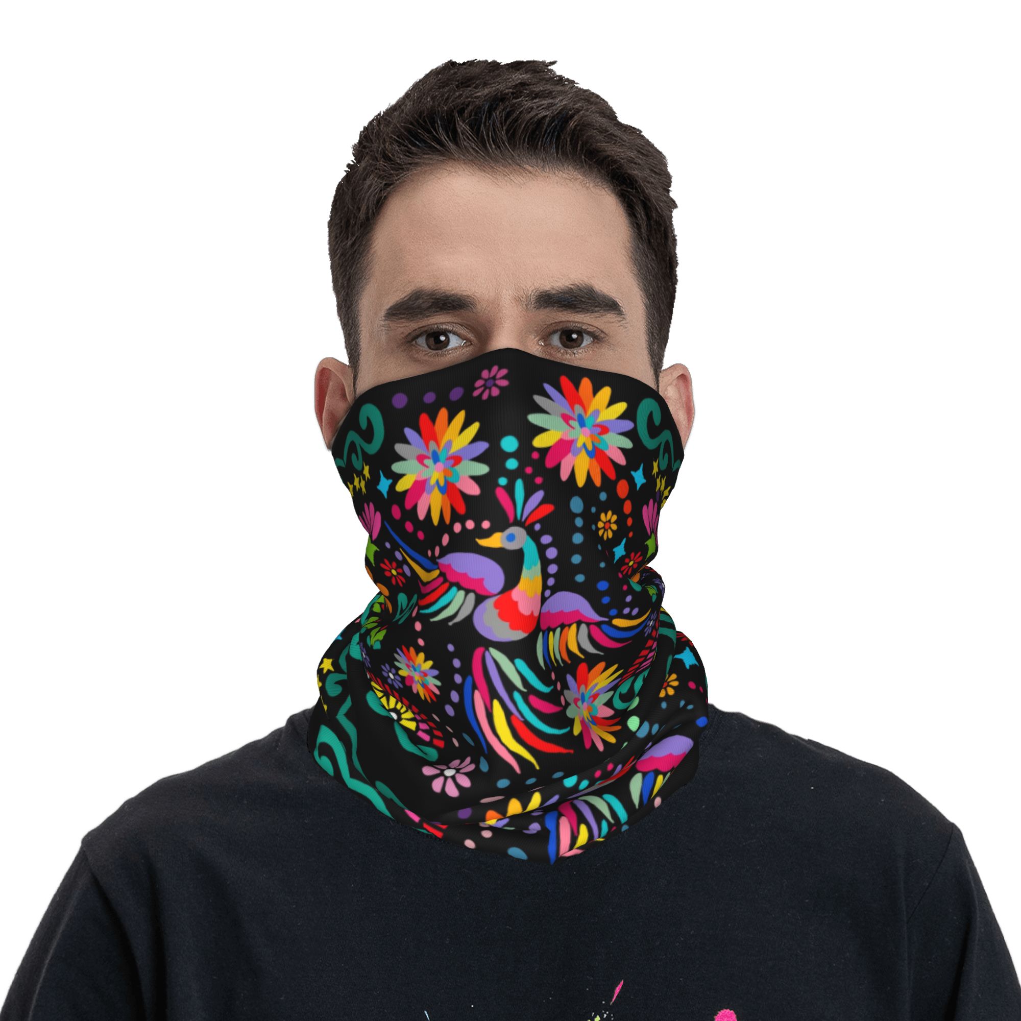 Custom Mexican Floral Flower T - Neck Gaiter Face Cover recensione e prezzo