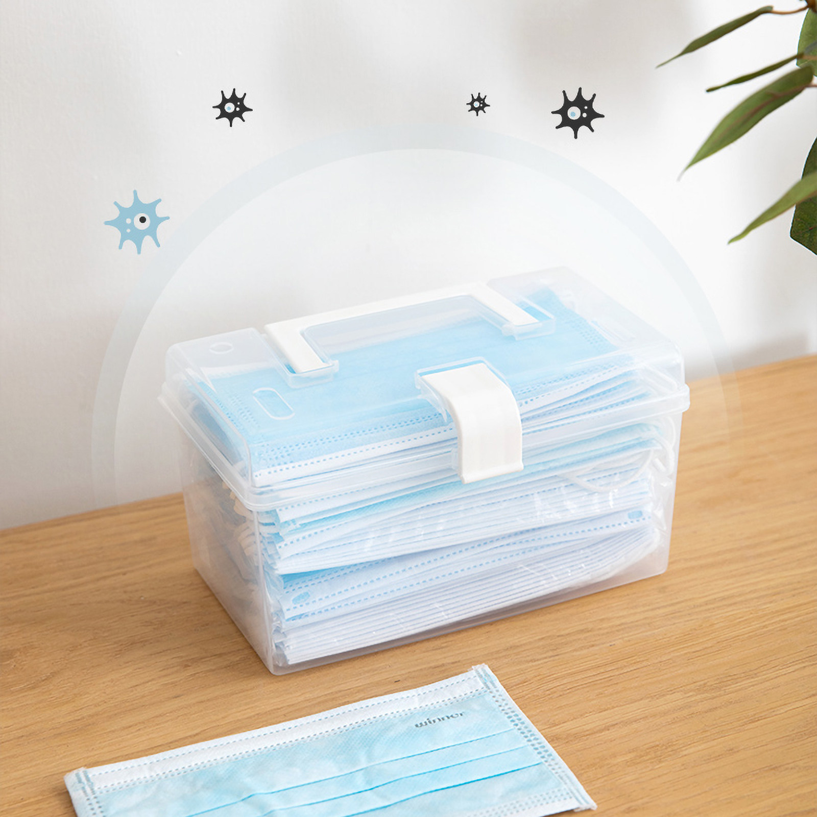 1Pcs Dustproof Mask Storage Bo - Face Mask Storage Box recensione e prezzo