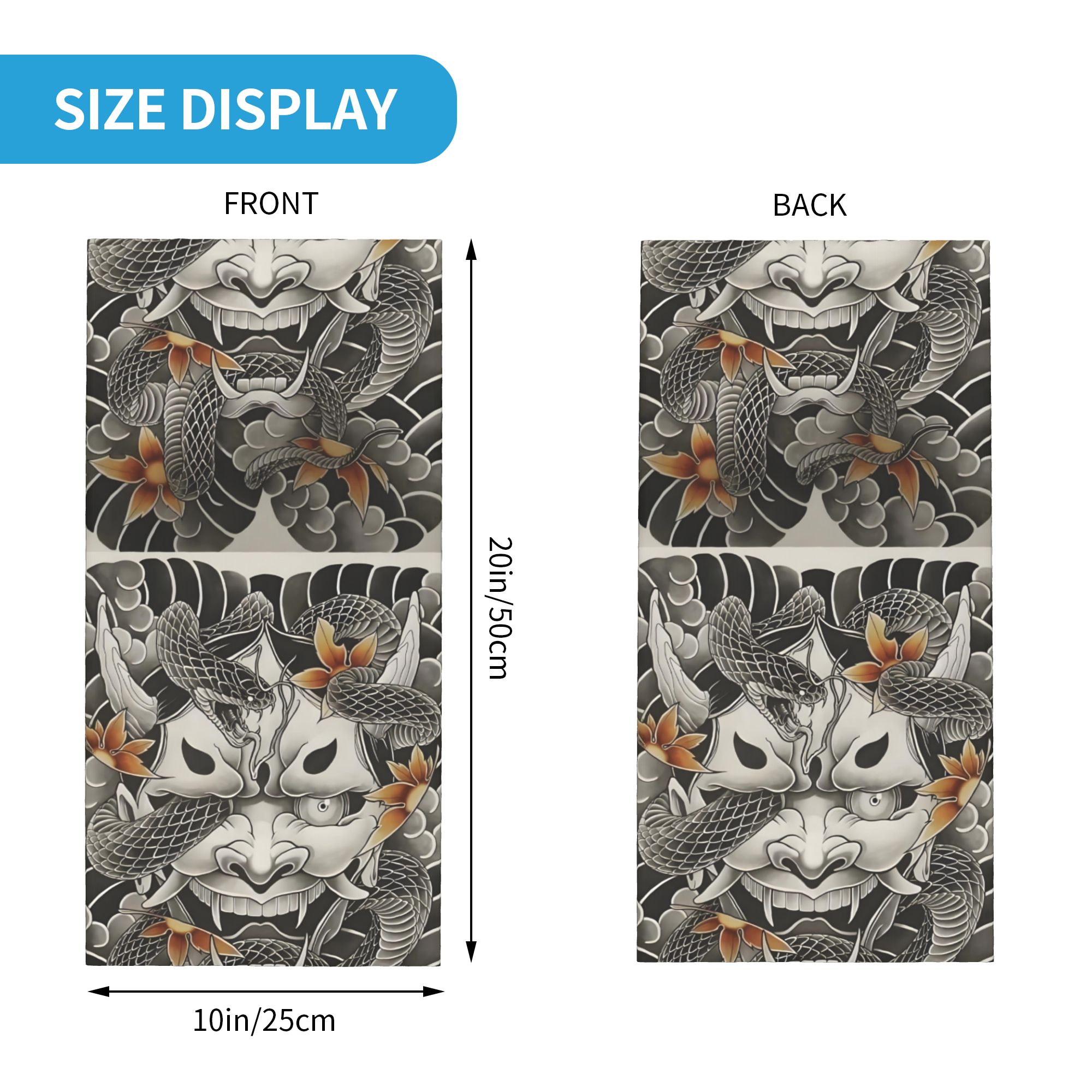 Custom Samurai Oni Demon Banda - Neck Gaiter Face Cover recensione e prezzo