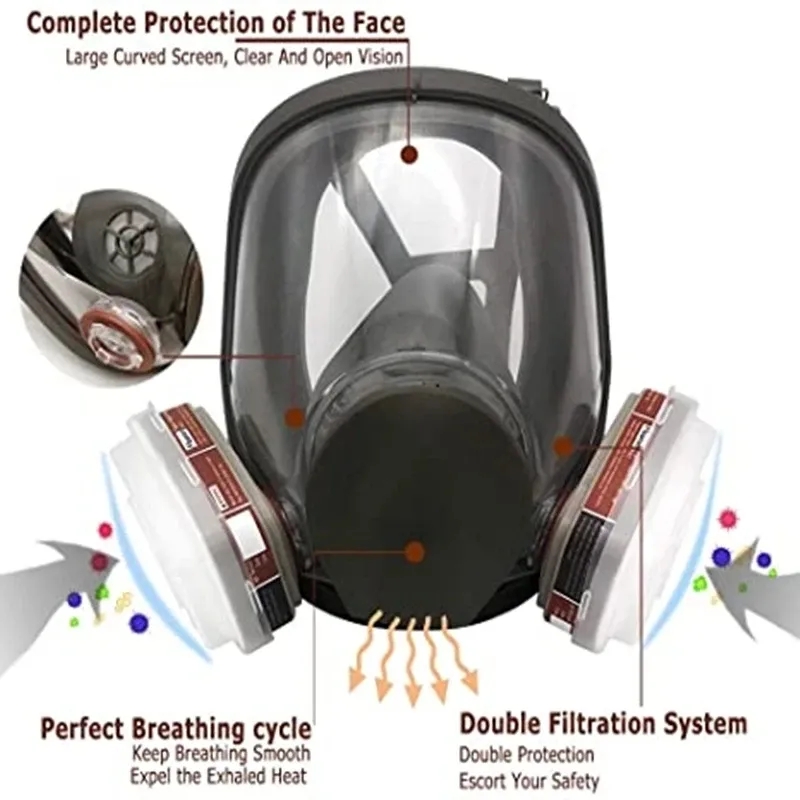 Large Size 6800 Gas Mask Full  - Kn95 Respirator Mask recensione e prezzo