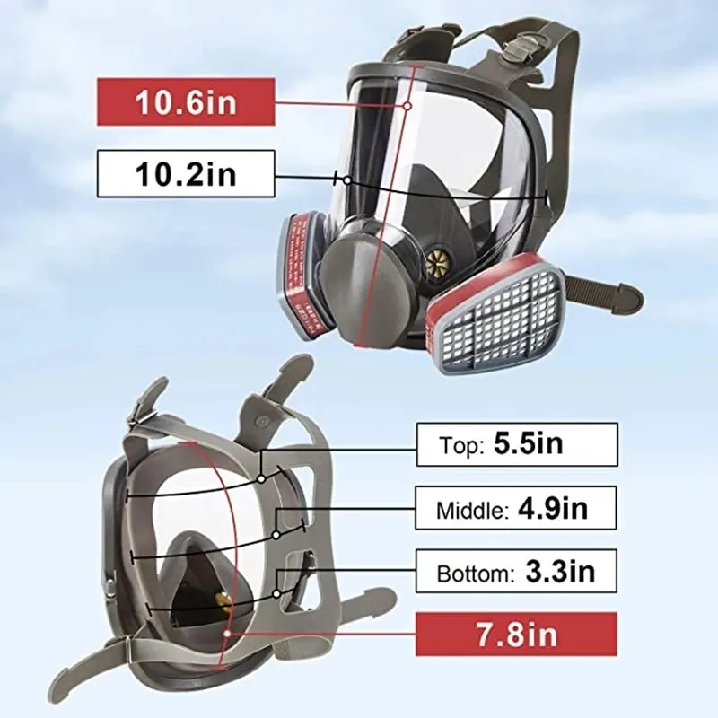 Large Size 6800 Gas Mask Full  - Kn95 Respirator Mask recensione e prezzo