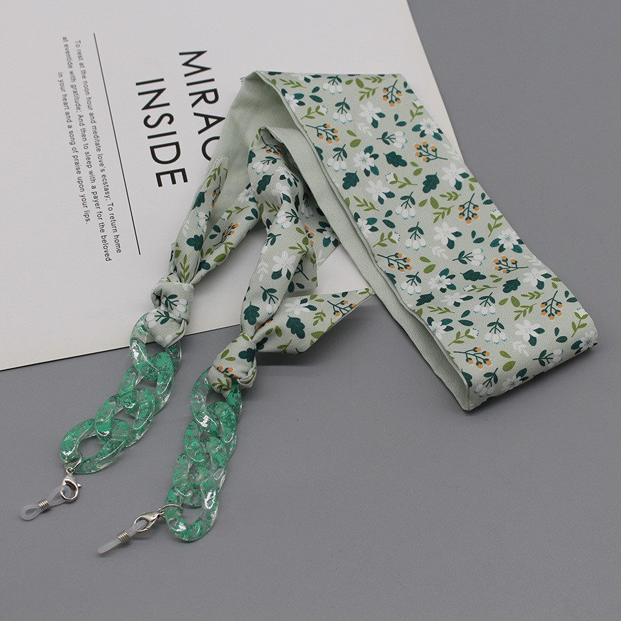Bohemia Print Silk Scarf Glass - Mask Chain Holder recensione e prezzo