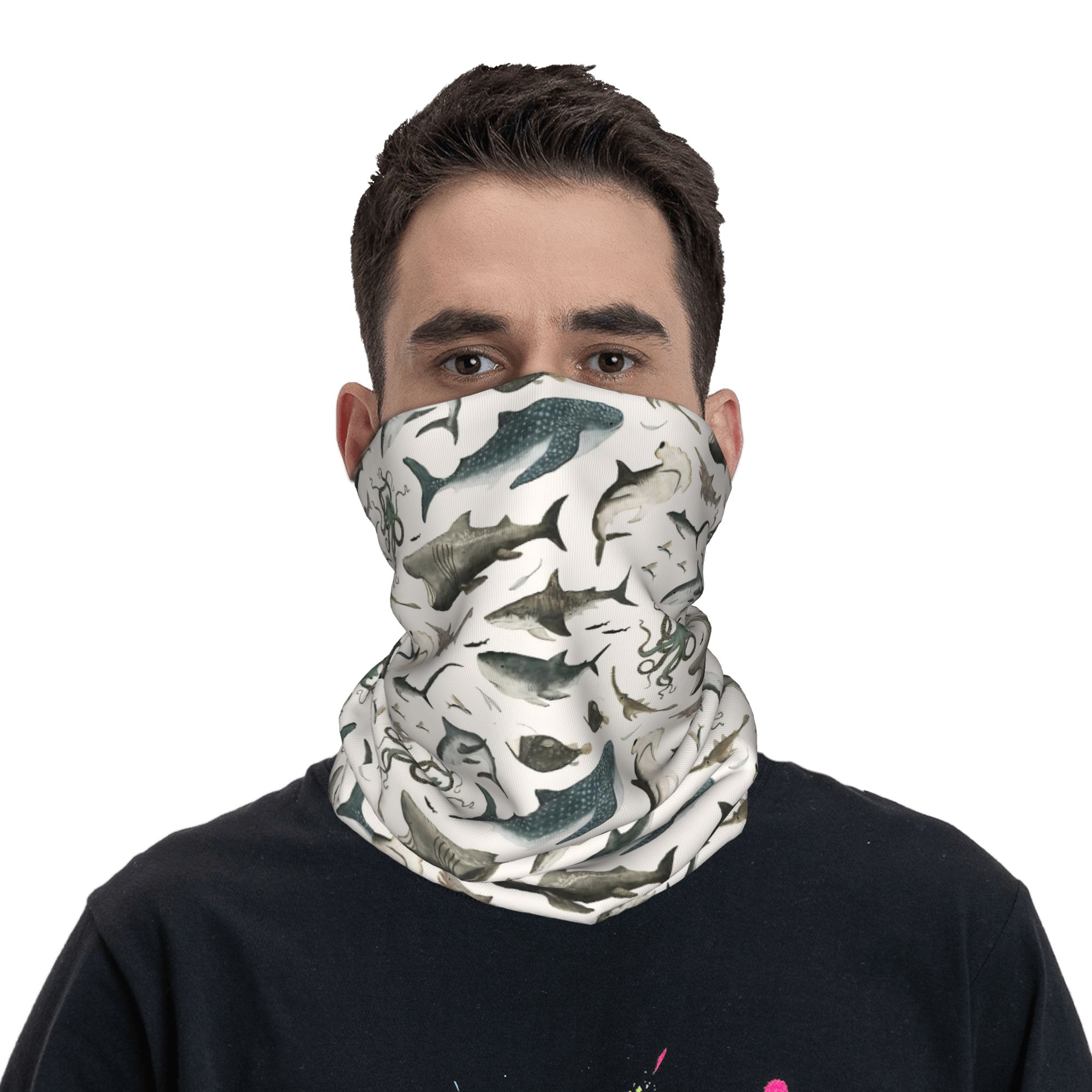 Shark Ocean Animal Sharks Band - Neck Gaiter Face Cover recensione e prezzo