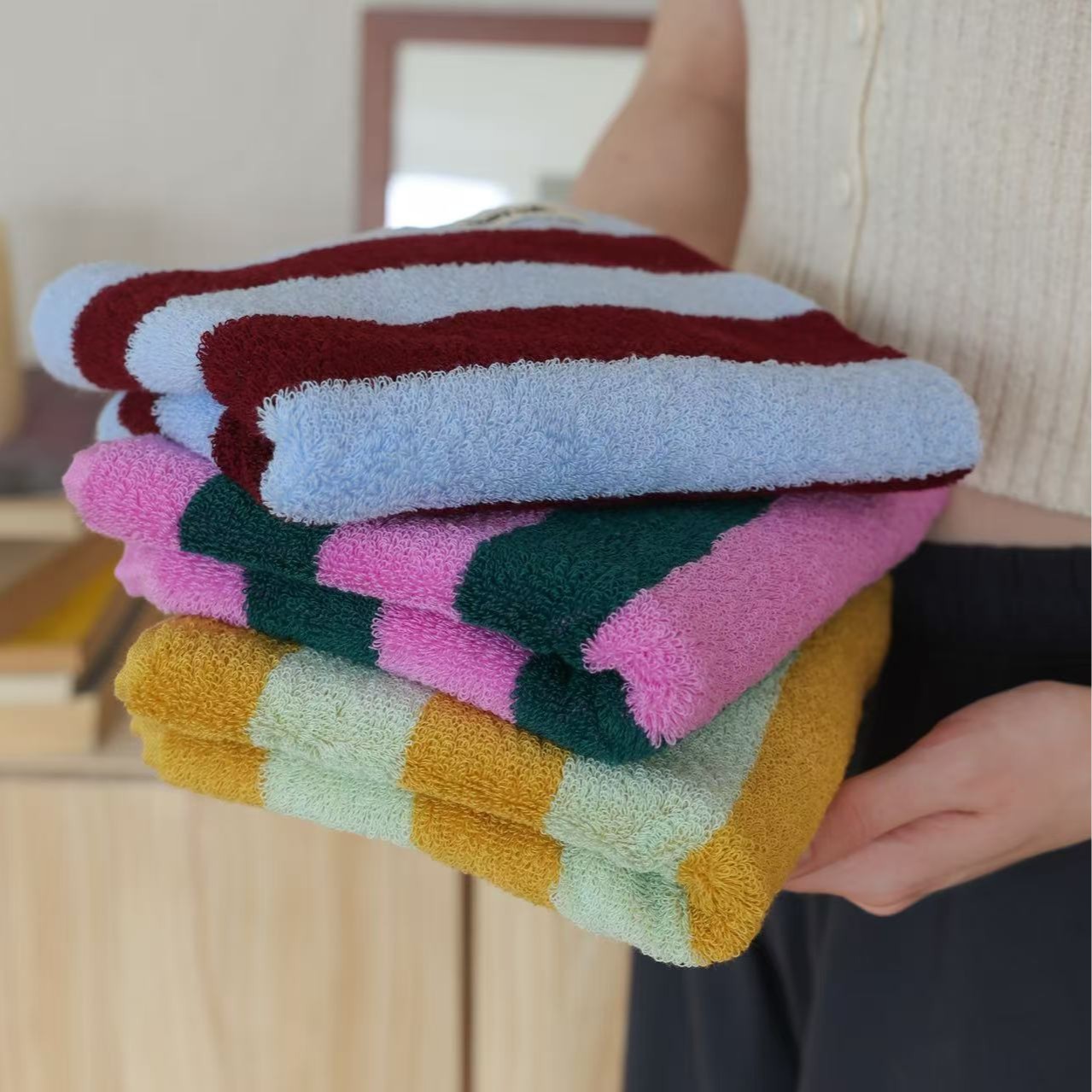 Retro Striped Pure Cotton Towe - Cloth Face Mask Washable recensione e prezzo