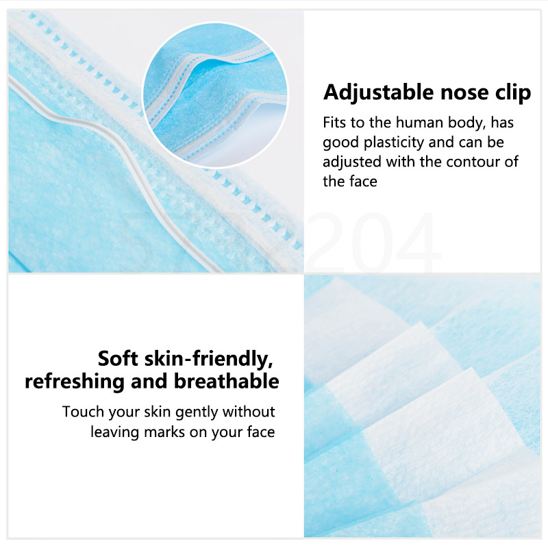 10/50/100/200PCS Disposable Ma - Disposable Mask Blue recensione e prezzo