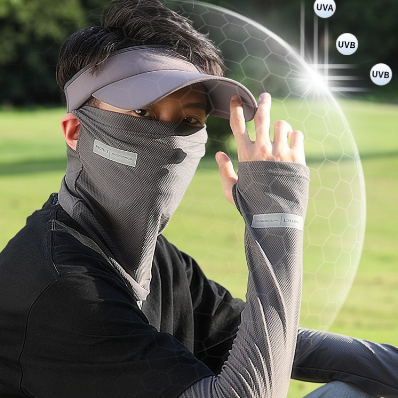 2Pcs Set Sun UV Protection Arm - Sports Mask Breathable recensione e prezzo
