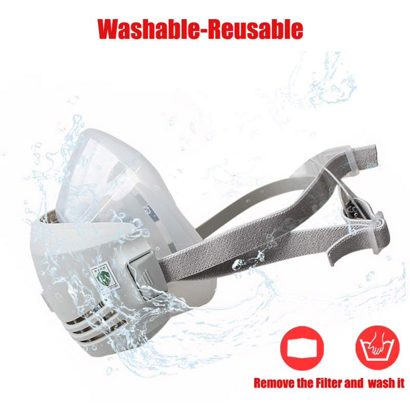 Silicone Dust-proof Gas Mask R - Respirator Half Face recensione e prezzo